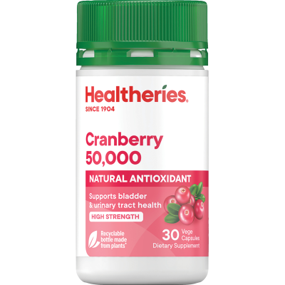 Healtheries Cranberry 50,000 Bladder & Urinary Tract Health Capsules 30pk