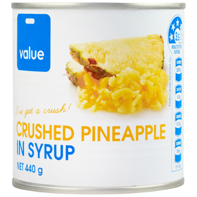 Value Crushed Pineapple In Syrup 425g