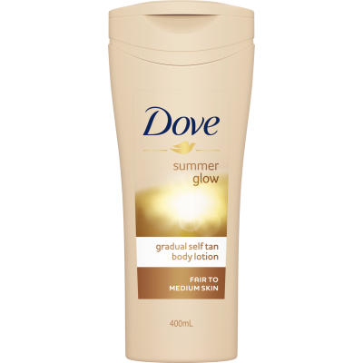 Dove Summerglow Fair To Medium Skin Gradual Self Tan Body Lotion 400ml