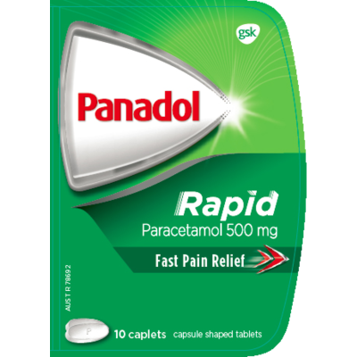 Panadol Rapid Paracetamol 500mg Caplets 10pk