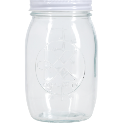 Kate's Kitchen Embossed Preserving Jar 1L 1pk