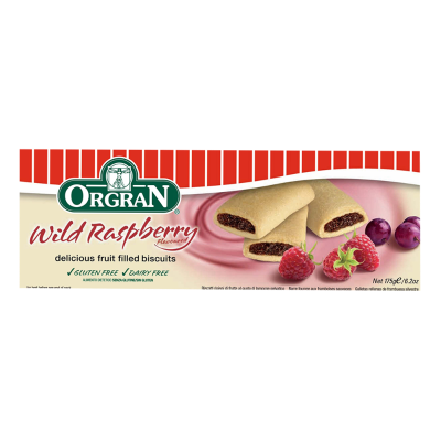Orgran Wild Raspberry Fruit Filled Biscuits 175g