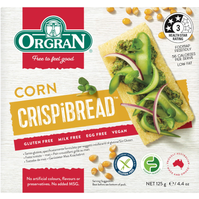 Orgran Gluten Free Corn Crispibread 125g