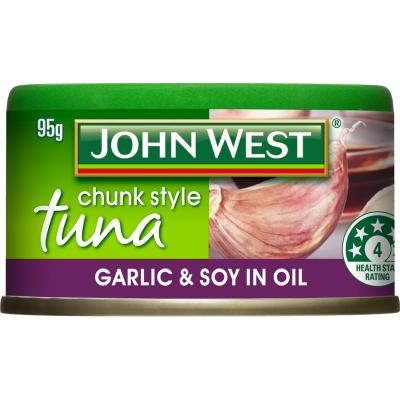 John West Garlic & Soy In Oil Chunk Style Tuna 95g