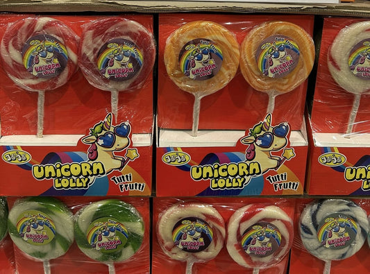 JOJO UNICORN LOLLY POP TUTTI FRUTTI 18 X 75G