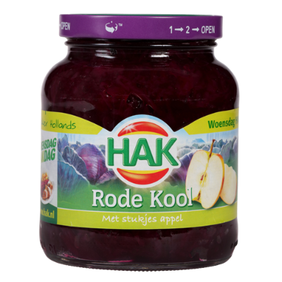 Hak Rode Kool Cabbage & Apple 355g