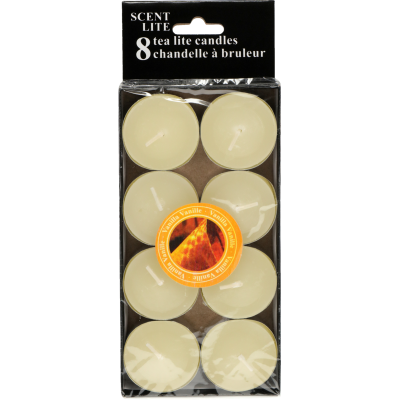 Golden Glow Candles Vanilla Tealights 8pk