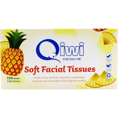 Qiwi Soft Facial Tissues 150pk