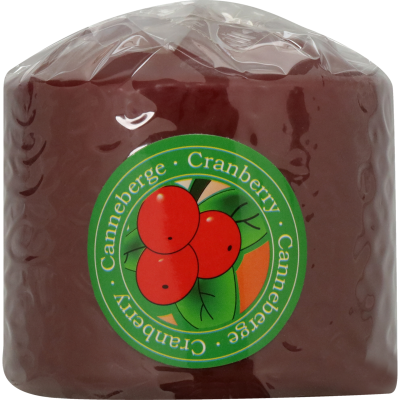 Golden Glow Candles Cranberry Pillar Candle ea