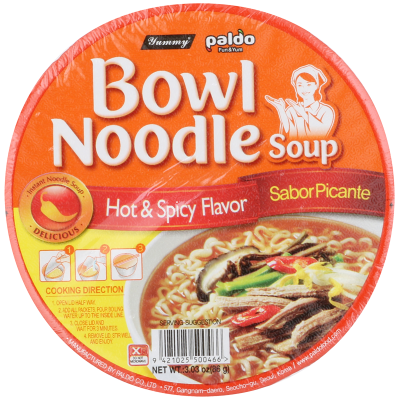 Paldo Hot & Spicy Flavor Noodle Bowl Soup 86g