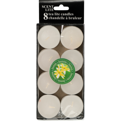 Golden Glow Candles Jasmine Scented Tealights 8pk