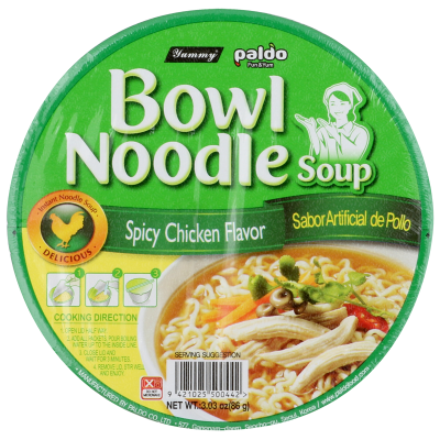 Paldo Spicy Chicken Flavor Bowl Noodle Soup 86g