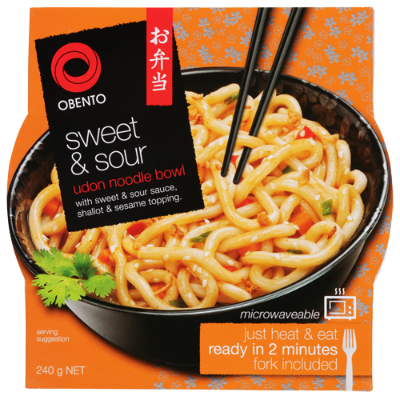 Obento Sweet & Sour Udon Noodle Bowl 240g