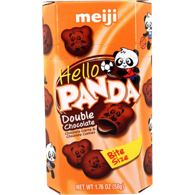 Meiji Hello Panda Double Chocolate Cream & Chocolate Cookies 50g
