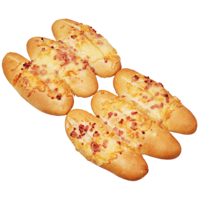 Cheese & Bacon Long Rolls 6pk