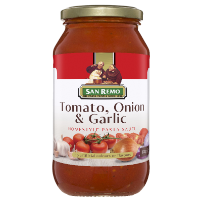 San Remo Tomato Onion & Garlic Pasta Sauce 500g