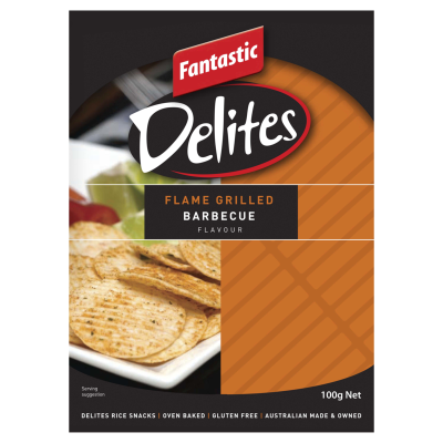 Fantastic Delites Flamed Grilled Barbecue Rice Snacks 100g