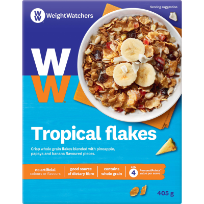 Weight Watchers Tropical Flakes Breakfast Cereal 405g