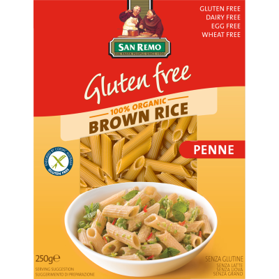 San Remo Gluten Free Brown Rice Penne 250g