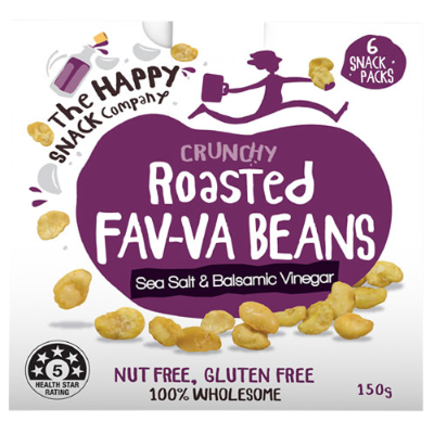 Happy Snack Sea Salt & Balsamic Vinegar Crunchy Roasted Fav-va Beans 150g