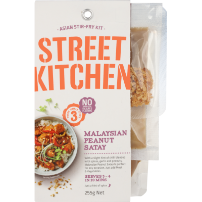 Street Kitchen Malaysian Peanut Satay Asian Stir Fry Kit 255g