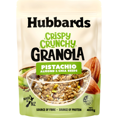 Hubbards Pistachio Almonds & Chia Seeds Crispy Crunchy Granola 400g