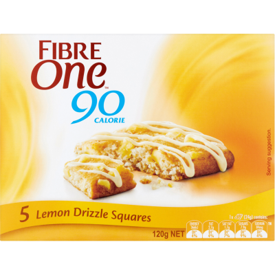 Fibre One Lemon Drizzle Squares 5 x 24g