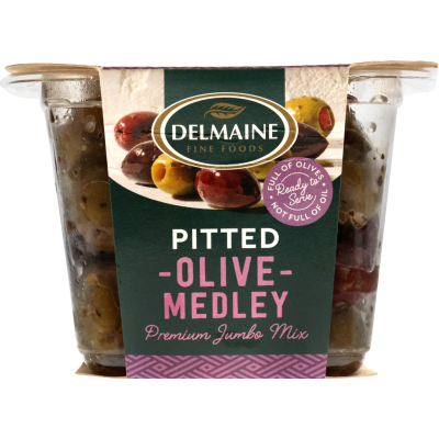 Delmaine Pitted Olive Medley Premium Jumbo Mix 180g