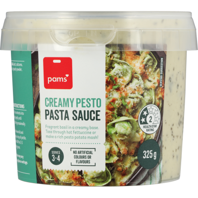 Pams Creamy Pesto Pasta Sauce 325g