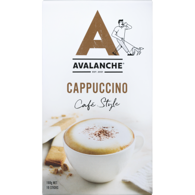 Avalanche Cappuccino Coffee 10 x 16g