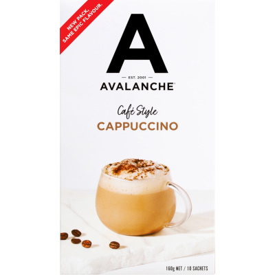 Avalanche Cafe Style Cappuccino Coffee Sticks 10 x 16g