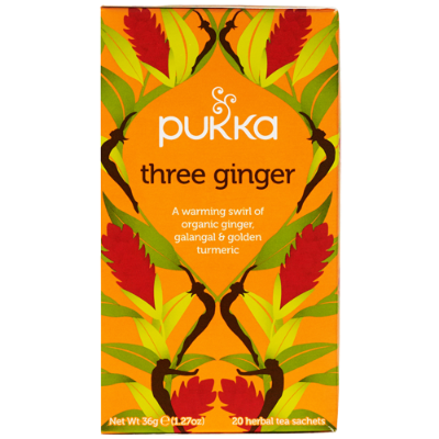 Pukka Three Ginger Herbal Tea Sachets 20pk