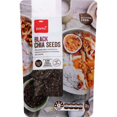 Pams Black Chia Seeds 200g