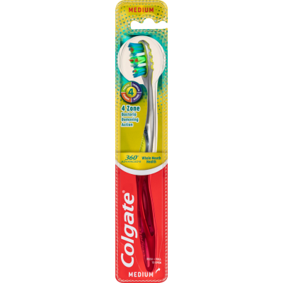 Colgate 360 Advanced Medium Toothbrush 1pk