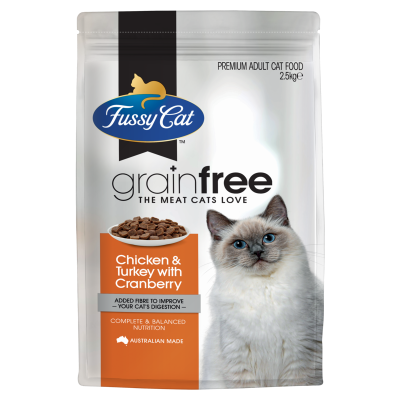 Fussy Cat Grainfree Chicken & Turkey With Cranberry Premium Adult Cat Food 2.5kg