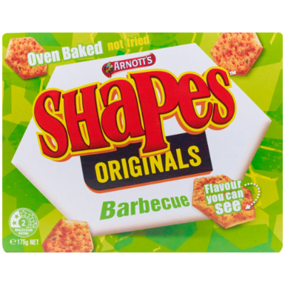 Arnott's Shapes BBQ Crackers 175g