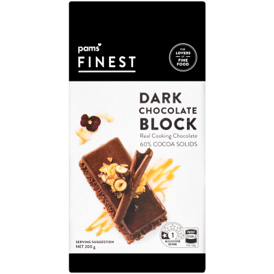 Pams Finest Cooking Dark Chocolate Block 200g