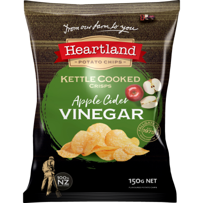 Heartland Kettle Apple Cider Vinegar Potato Chips 150g