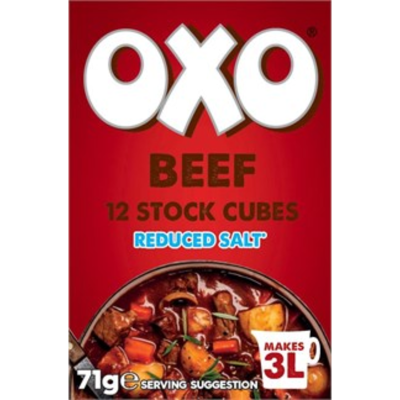 Oxo Reduced Salt Beef Stock Cubes 71g