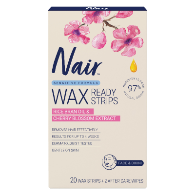 Nair Face & Bikini Wax Ready Strips 20pk