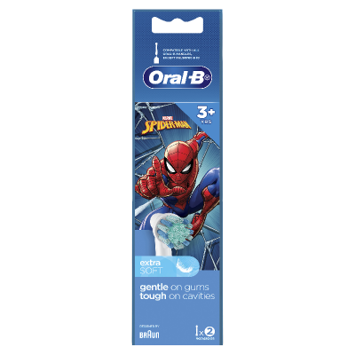 Oral-B Stages Power Spiderman 3+ Years Soft Toothbrush Heads 2pk