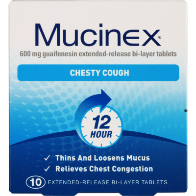 Mucinex Chesty Cough Fast Effective Tablets 10pk