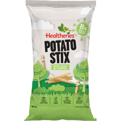 Healtheries Sour Cream & Chives Potato Stix 160g