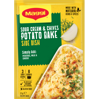 Maggi Side Dish Sour Cream & Chives Potato Bake Recipe Base Sachet 21g