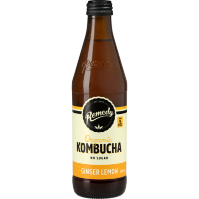 Remedy Ginger Lemon Organic Kombucha 330ml