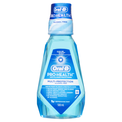 Oral-B Pro-Health Alcohol Free Mint Multi-Protection Mouthwash 500ml