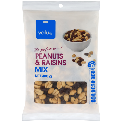 Value Peanuts & Raisins Mix 400g