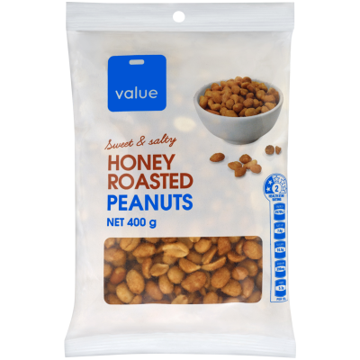 Value Honey Roasted Peanuts 400g