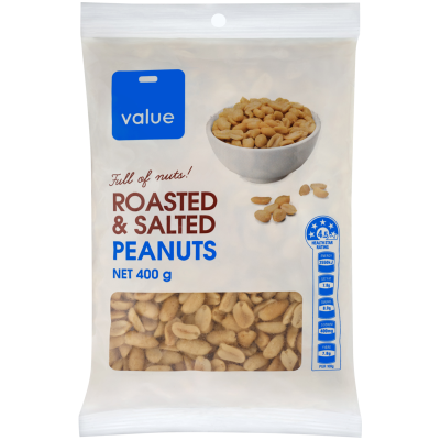 Value Roasted & Salted Peanuts 400g