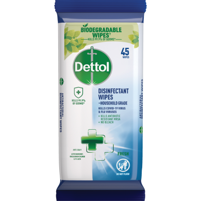 Dettol Fresh Antibacterial Surface Cleaning Wipes 45pk
